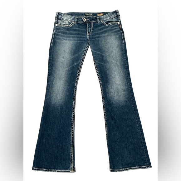Silver Jeans Tuesday Boot Cut Blue Flare Denim size 32/33 - Picture 1 of 6
